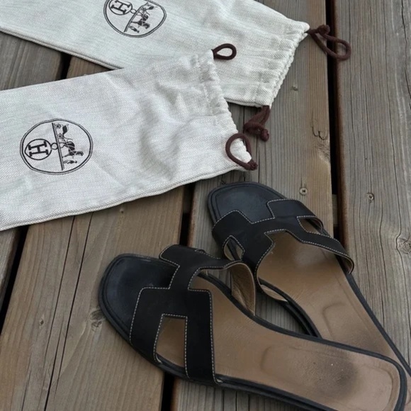 Retail $1355 Hermes Elegant Black Women's Slide Sandals US 10.5 IT 40.5 - Picture 4 of 4